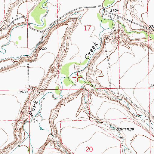 Topographic Map of Big Rock Creek, MT