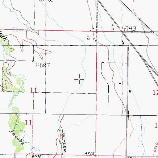 Topographic Map of Seyler-Tash Ditch, MT