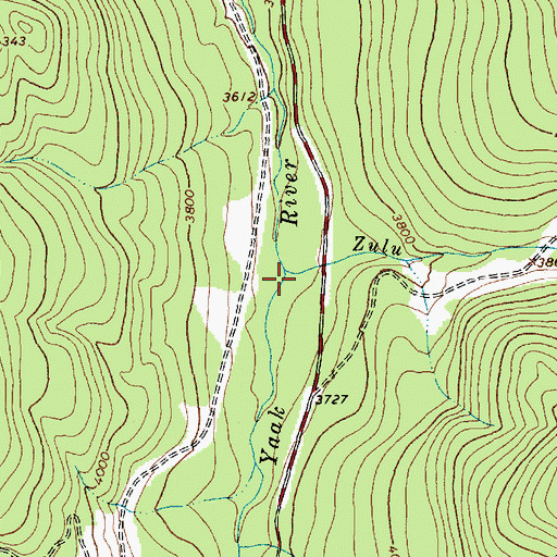 Topographic Map of Zulu Creek, MT