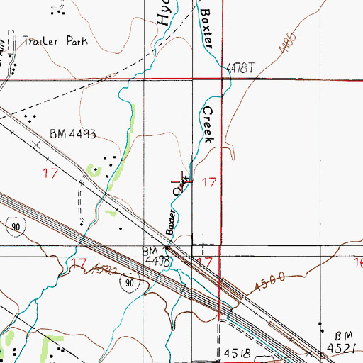 Topographic Map of Aajker Creek, MT