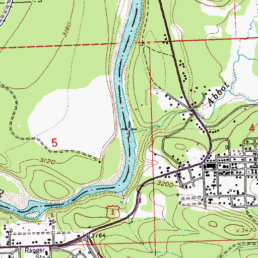 Topographic Map of Abbot Creek, MT