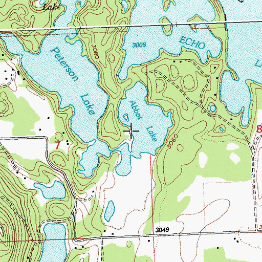 Topographic Map of Abbot Lake, MT