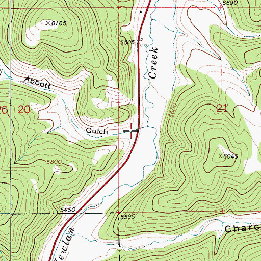 Topographic Map of Abbott Gulch, MT