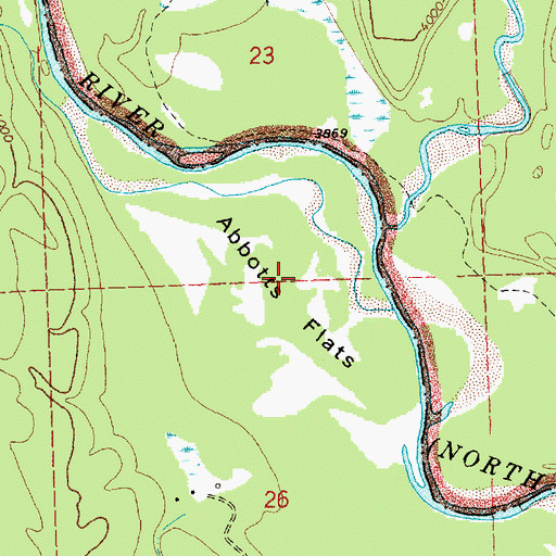 Topographic Map of Abbotts Flats, MT
