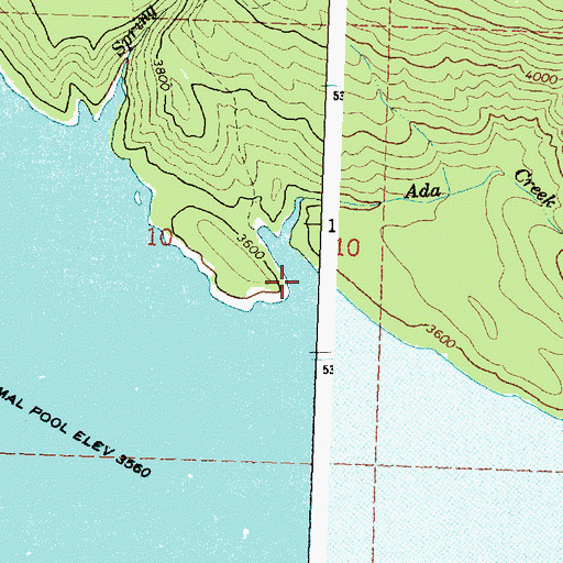 Topographic Map of Ada Creek, MT