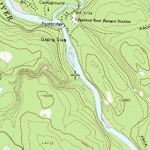 Topographic Map of Addition Creek, MT