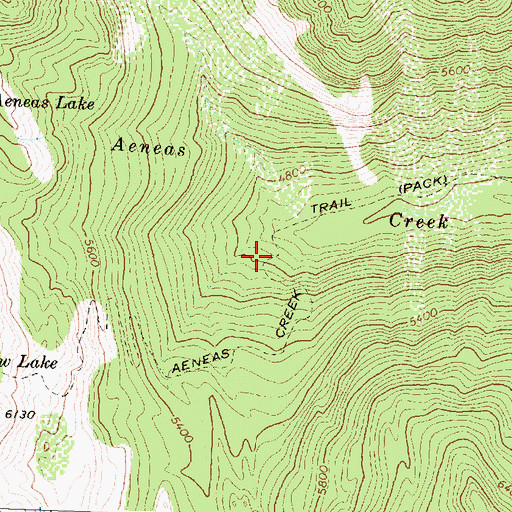 Topographic Map of Aeneas Creek Trail, MT