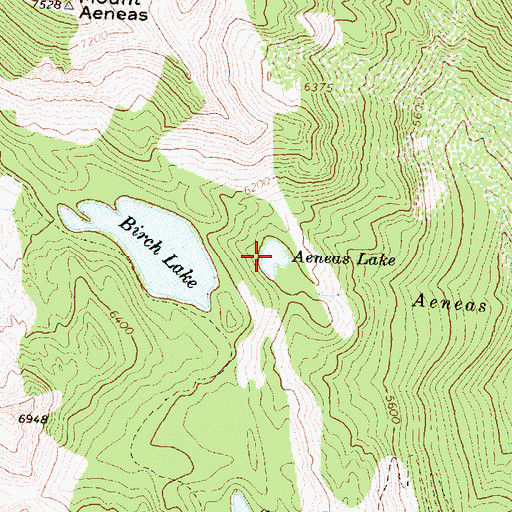 Topographic Map of Aeneas Lake, MT