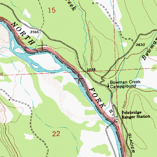 Topographic Map of Akokala Creek, MT