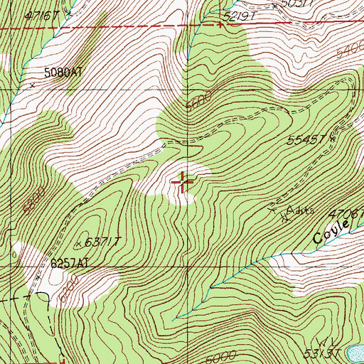 Topographic Map of Aladdin Mine, MT