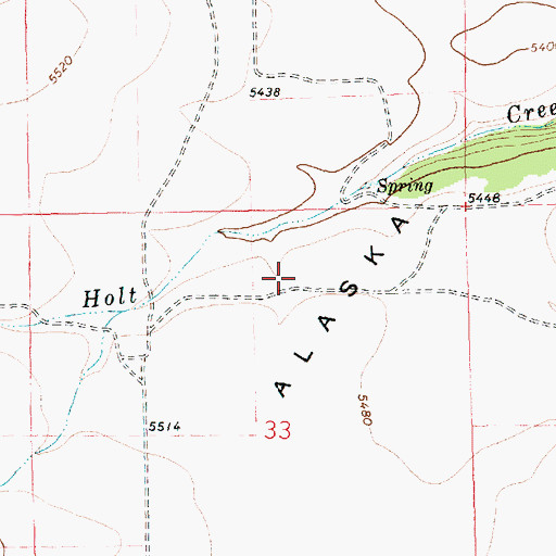 Topographic Map of Alaska Bench, MT