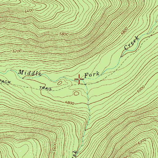 Topographic Map of Alcove Creek, MT