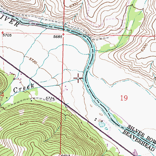 Topographic Map of Alder Creek, MT