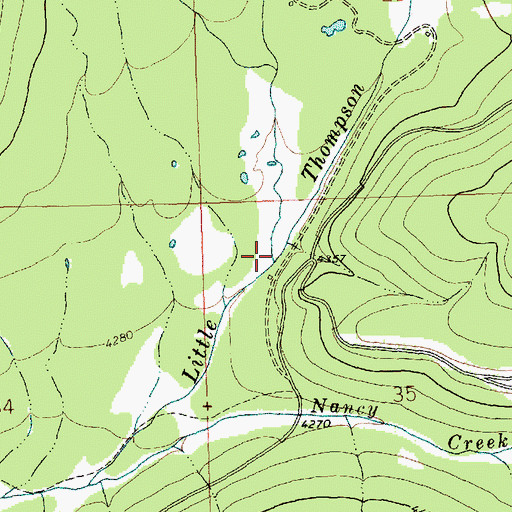 Topographic Map of Alder Creek, MT