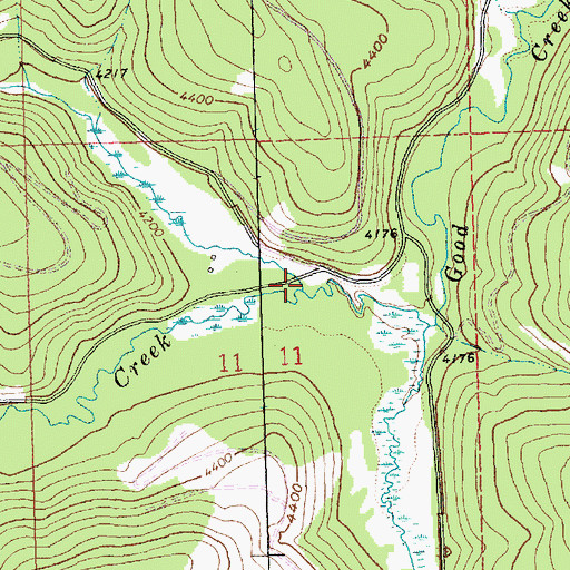 Topographic Map of Alder Creek, MT