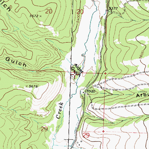 Topographic Map of Alder Gulch, MT