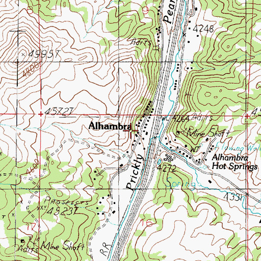 Topographic Map of Alhambra, MT