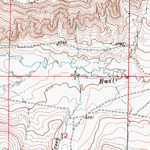 Topographic Map of Alkali Creek, MT