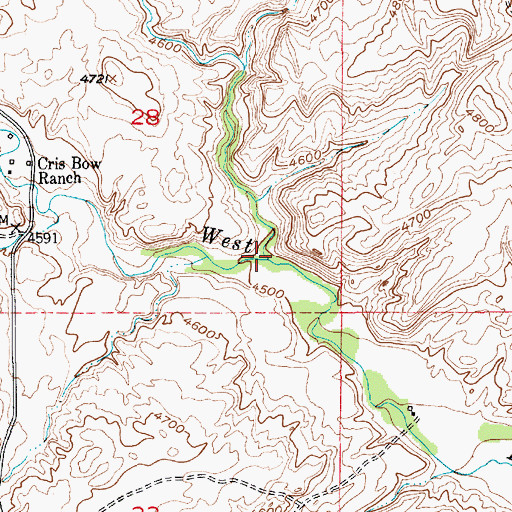 Topographic Map of Alkali Creek, MT