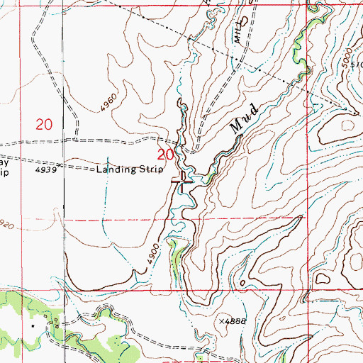 Topographic Map of Alkali Creek, MT