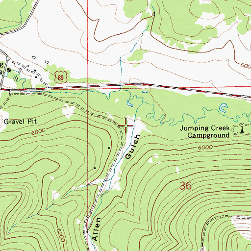 Topographic Map of Allen Gulch, MT