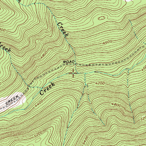 Topographic Map of Alora Creek, MT