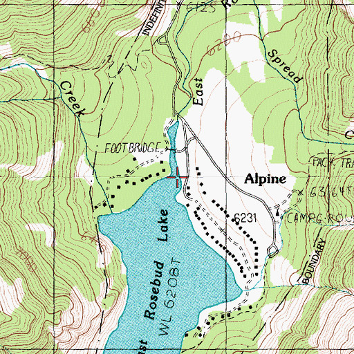 Topographic Map of Alpine, MT
