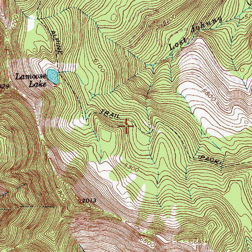 Topographic Map of Alpine Trail, MT