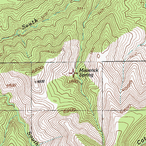 Topographic Map of Maverick Spring, AZ