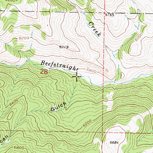 Topographic Map of American Gulch, MT