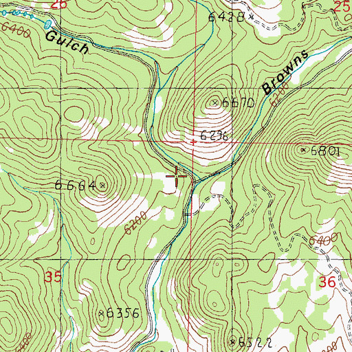 Topographic Map of American Gulch, MT