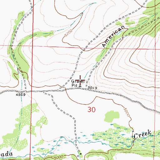 Topographic Map of American Gulch, MT