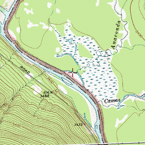 Topographic Map of Anaconda Creek, MT