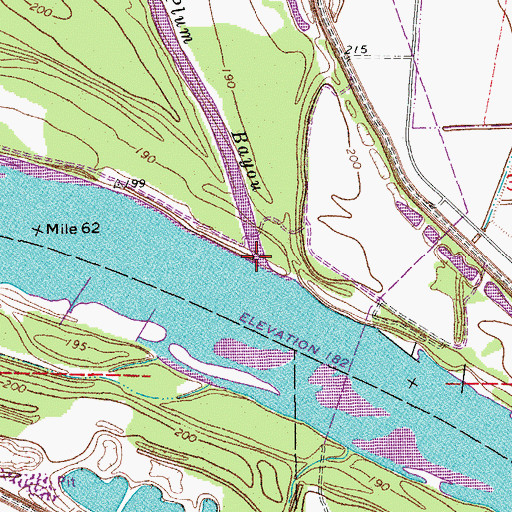 Topographic Map of Old Channel Plum Bayou, AR