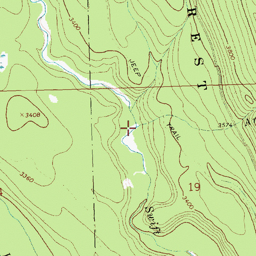 Topographic Map of Anchor Creek, MT