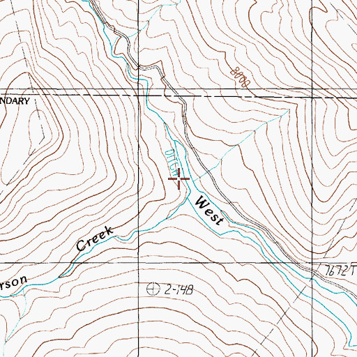 Topographic Map of Anderson Creek, MT