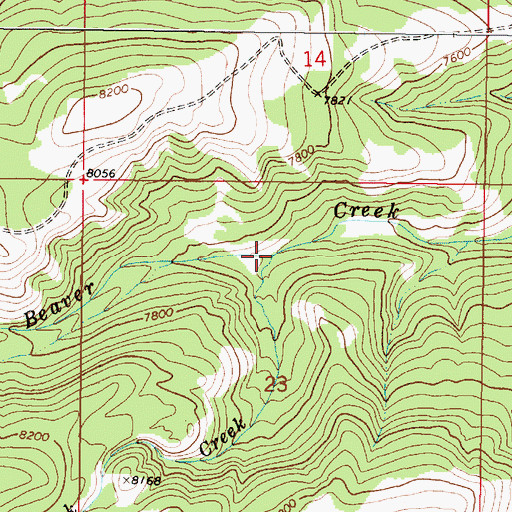 Topographic Map of Andy Dick Creek, MT