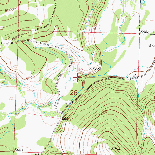 Topographic Map of Angelico Creek, MT