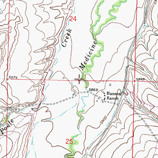 Topographic Map of Noble Creek, MT