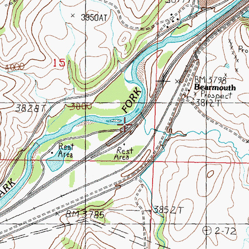 Topographic Map of Antelope Creek, MT