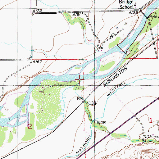 Topographic Map of Antelope Creek, MT