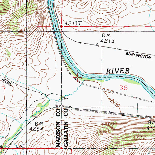 Topographic Map of Antelope Creek, MT
