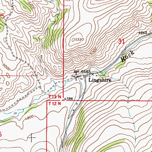 Topographic Map of Antelope Creek, MT