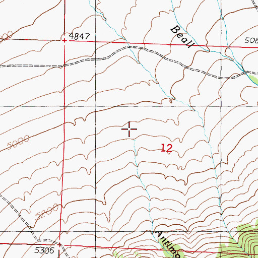 Topographic Map of Antimony Creek, MT