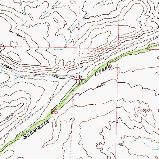 Topographic Map of Anton Creek, MT