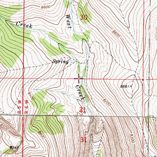 Topographic Map of Antone Creek, MT