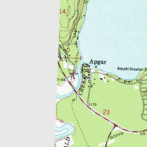 Topographic Map of Apgar Creek, MT