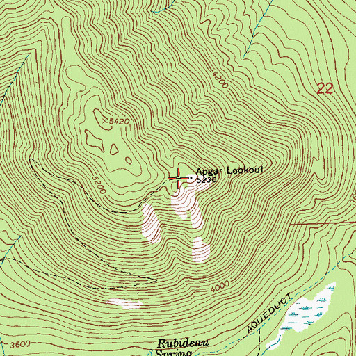 Topographic Map of Apgar Lookout, MT