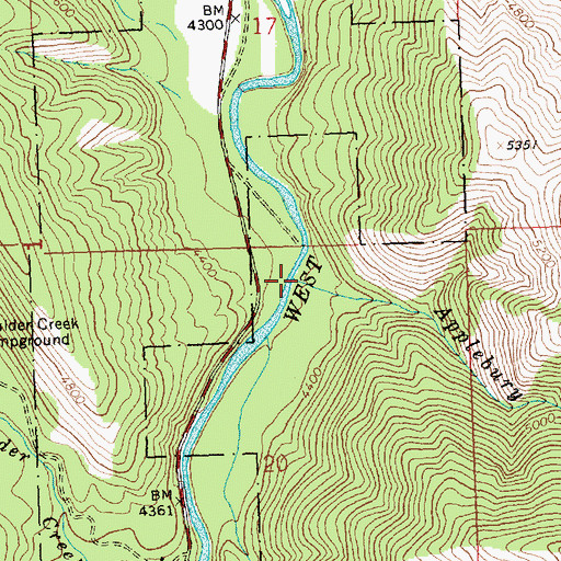 Topographic Map of Applebury Creek, MT