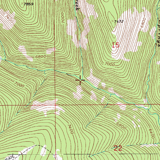 Topographic Map of Appraisal Creek, MT